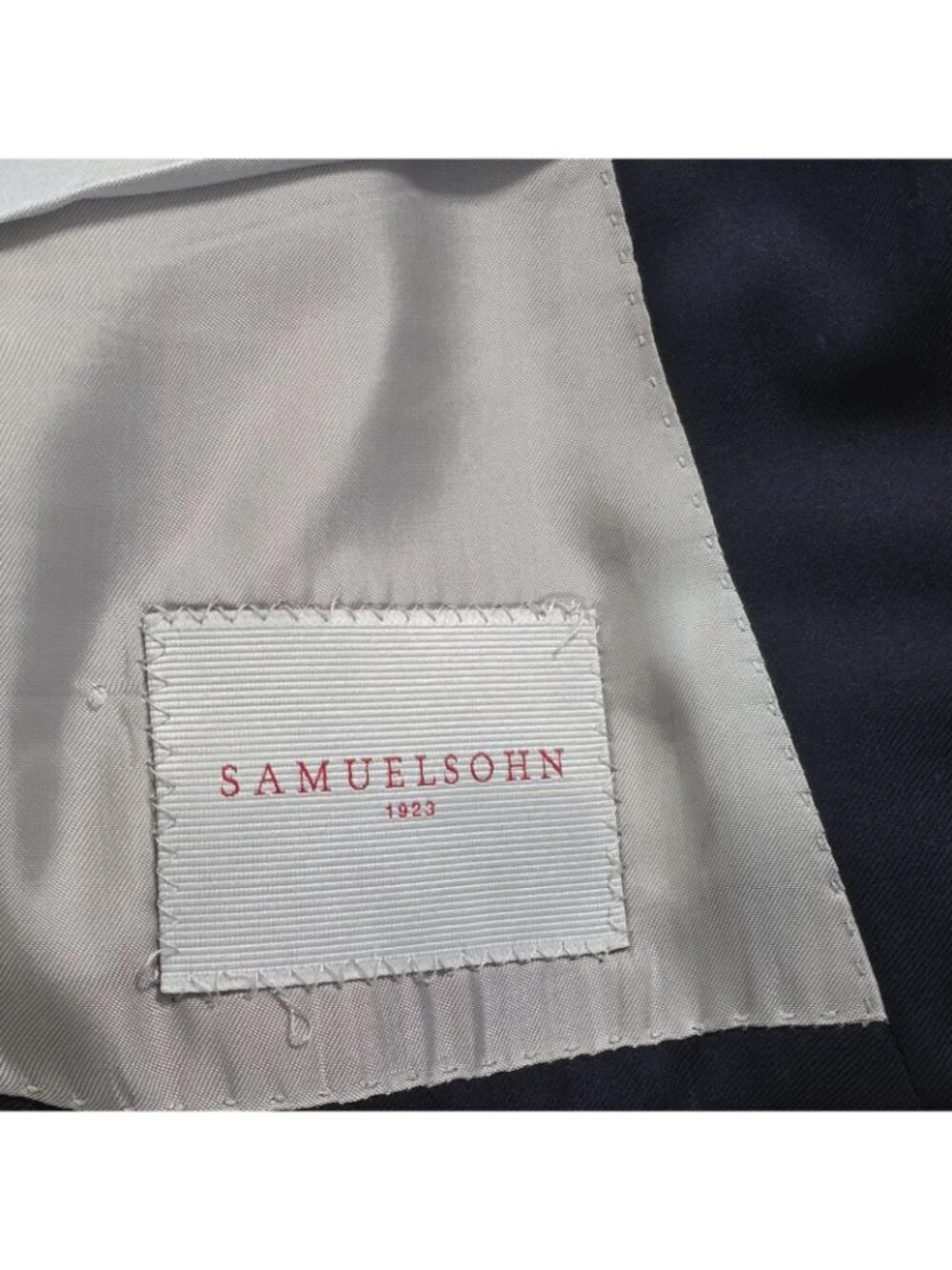 Samuelsohn Blazer Men 40R Navy Colombo Icewool Super 150s Canada Union Made Edgy